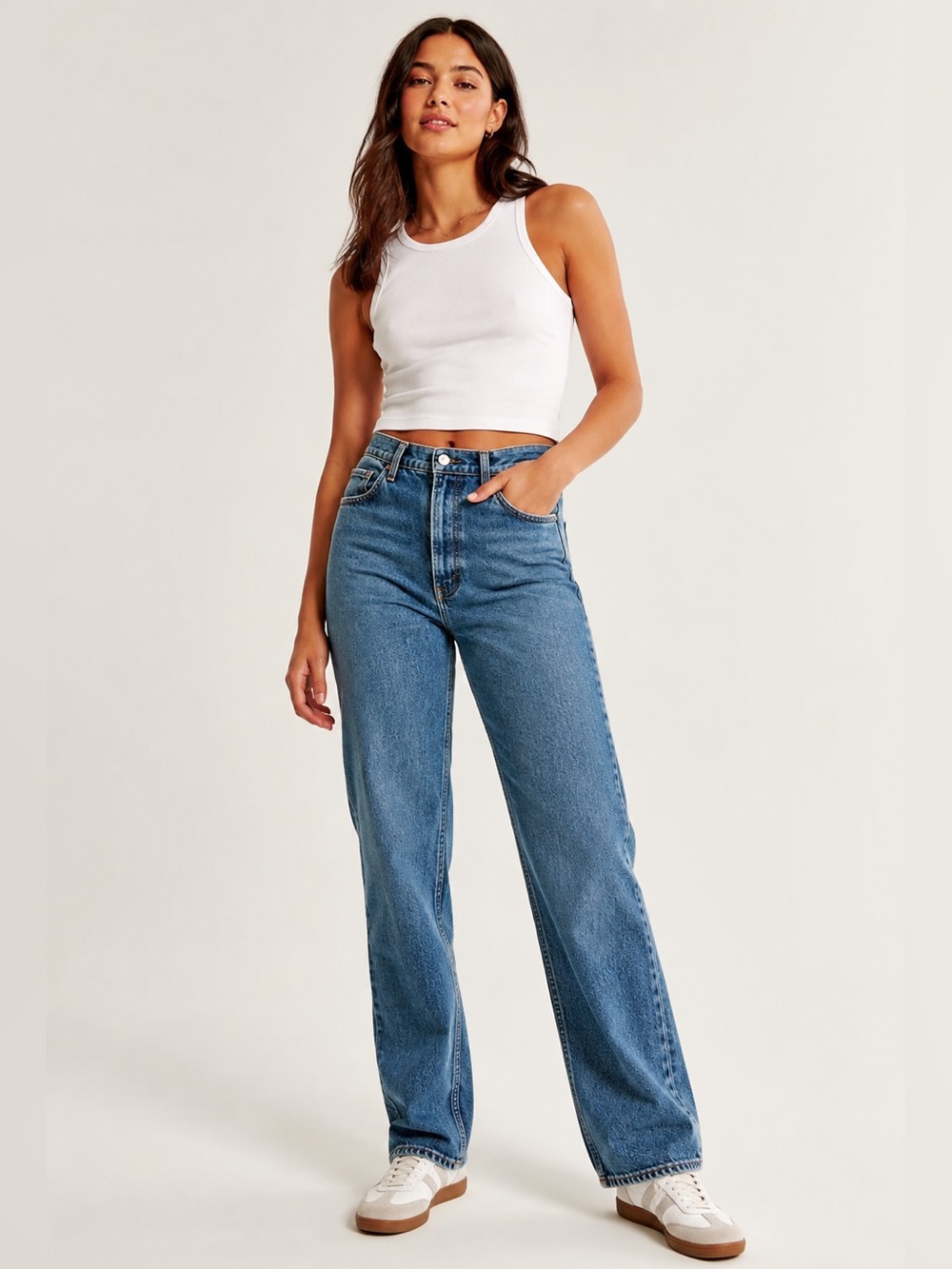 Abercrombie & Fitch Curve Love 90s Straight Ultra High Rise Jeans 31/12R